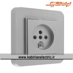 پریز تلفن دو کاره ارس نقره ای ایران الکتریک