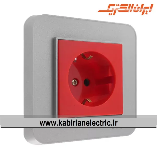 KB-000860 پریز برق UPS ارس نقره ای ایران الکتریک - تصویر 1