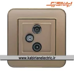 پریز آنتن RD-SAT-TV ارس متال طلایی زه بژ میان بژ ایران الکتریک - تصویر 2