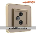 پریز آنتن RD-SAT-TV ارس متال طلایی زه بژ میان بژ ایران الکتریک