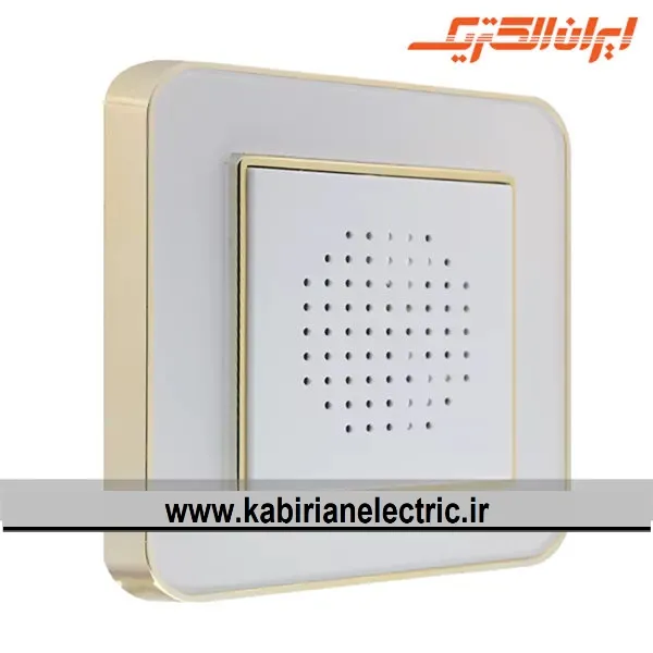 KB-000934 زنگ دینگ دانگ ارس متال طلایی زه سفید میان سفید ایران الکتریک - تصویر 1
