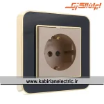 پریز برق ارت سرامیک ارس متال طلایی زه مشکی میان بژ ایران الکتریک