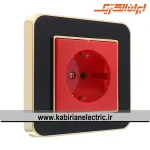 پریز برق UPS ارس متال طلایی زه مشکی میان مشکی ایران الکتریک
