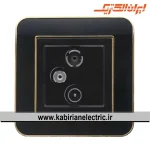 پریز آنتن RD-SAT-TV ارس متال طلایی زه مشکی میان مشکی ایران الکتریک - تصویر 2