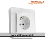 پریز برق ارتدار ارس متال سیلور زه سفید میان سفید ایران الکتریک