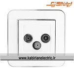 پریز آنتن RD-SAT-TV ارس متال سیلور زه سفید میان سفید ایران الکتریک - تصویر 2
