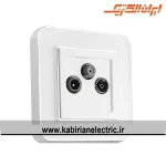 پریز آنتن RD-SAT-TV ارس متال سیلور زه سفید میان سفید ایران الکتریک