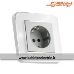 پریز برق ارتدار ارس متال سیلور زه سفید میان نقره ای ایران الکتریک