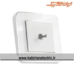 کلید تک پل اهرمی ارس متال سیلور زه سفید میان نقره ای ایران الکتریک