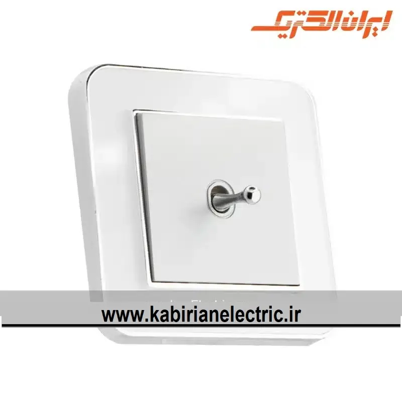 KB-001031 کلید تک پل اهرمی ارس متال سیلور زه سفید میان نقره ای ایران الکتریک - تصویر 1