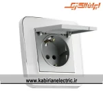 پریز برق ارت دربدار ارس متال سیلور زه سفید میان نقره ای ایران الکتریک