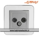 پریز آنتن RD-SAT-TV ارس متال سیلور زه سفید میان نقره ای ایران الکتریک - تصویر 2