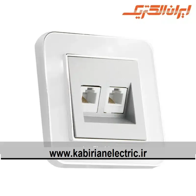 KB-001047 سوکت شبکه کامپیوتر ارس متال سیلور زه سفید میان نقره ای ایران الکتریک - تصویر 1