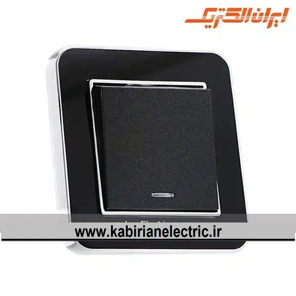 KB-001049 کلید تک پل ارس متال سیلور زه مشکی میان مشکی ایران الکتریک - تصویر 1