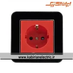 پریز برق UPS ارس متال سیلور زه مشکی میان مشکی ایران الکتریک - تصویر 2