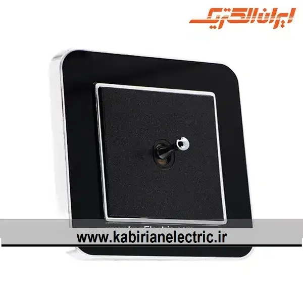 KB-001059 کلید تک پل اهرمی ارس متال سیلور زه مشکی میان مشکی ایران الکتریک - تصویر 1
