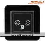پریز آنتن RD-SAT-TV ارس متال سیلور زه مشکی میان مشکی ایران الکتریک - تصویر 2