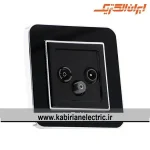 پریز آنتن RD-SAT-TV ارس متال سیلور زه مشکی میان مشکی ایران الکتریک