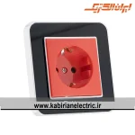 پریز برق UPS ارس متال سیلور زه مشکی میان نقره ای ایران الکتریک