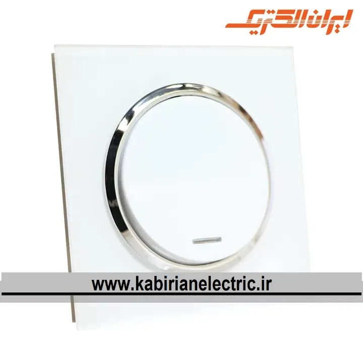 KB-001132 کلید تک پل اسپادانا متال سفید زه سیلور ایران الکتریک - تصویر 1
