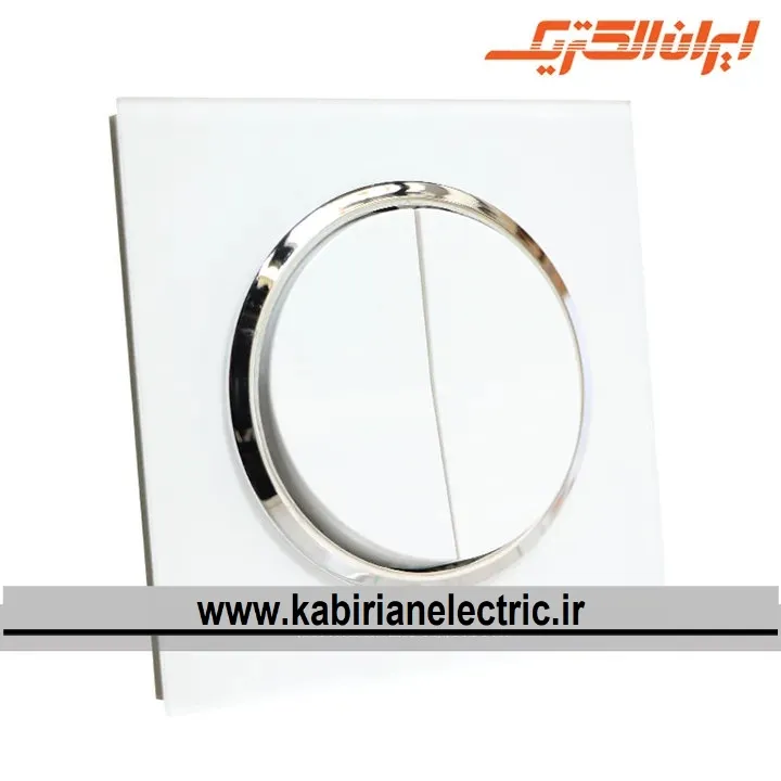 KB-001135 کلید دو پل اسپادانا متال سفید زه سیلور ایران الکتریک - تصویر 1