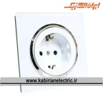 پریز برق ارت سرامیک اسپادانا متال سفید زه سیلور ایران الکتریک
