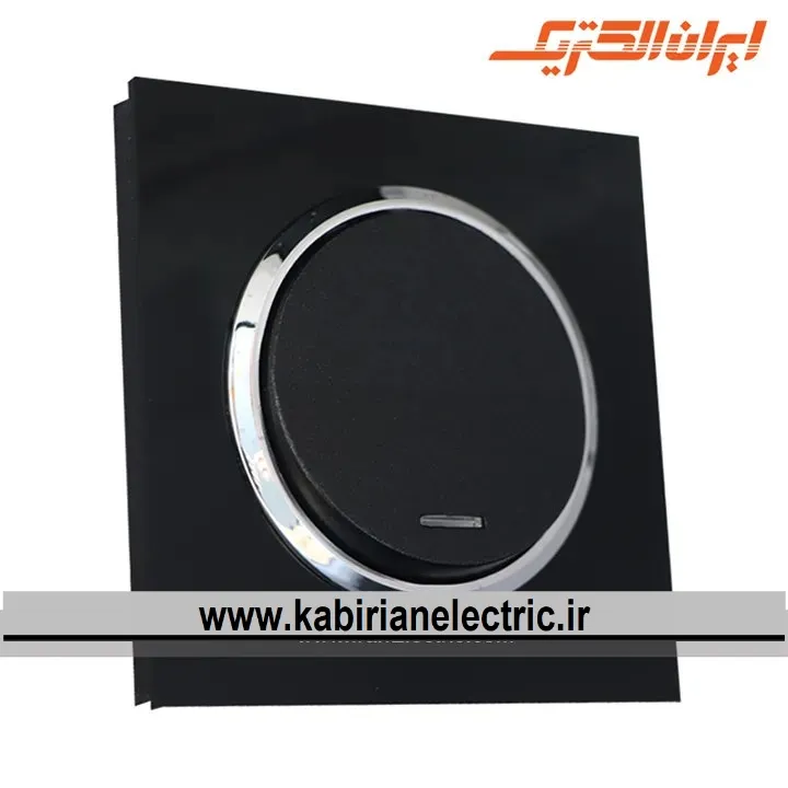 KB-001186 کلید تک پل اسپادانا متال مشکی زه سیلور ایران الکتریک - تصویر 1