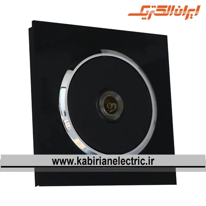 KB-001187 پریز آنتن TV اسپادانا متال مشکی زه سیلور ایران الکتریک - تصویر 1