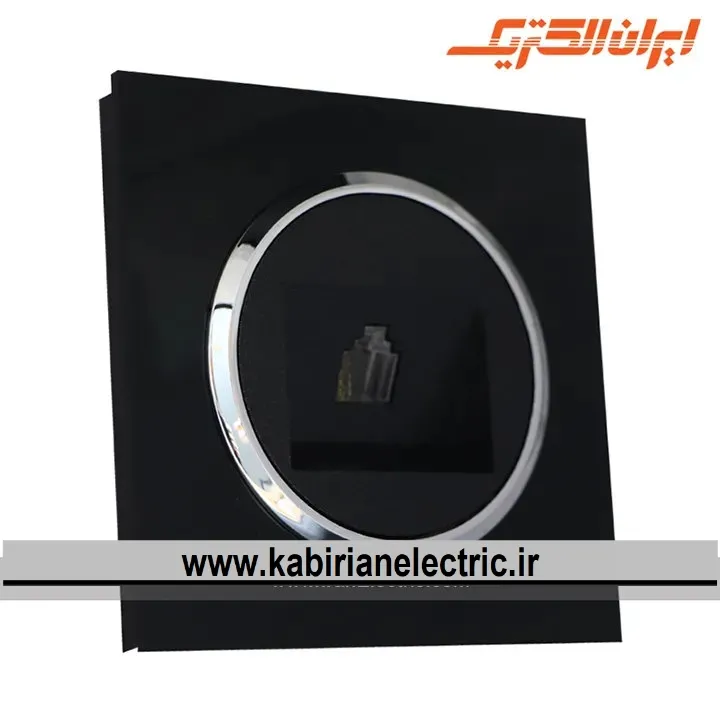 KB-001194 سوکت تلفن اسپادانا متال مشکی زه سیلور ایران الکتریک - تصویر 1