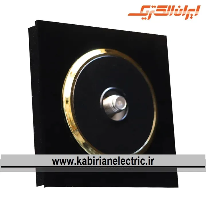 KB-001222 پریز آنتن SAT اسپادانا متال مشکی زه طلایی ایران الکتریک - تصویر 1
