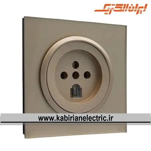KB-001245 پریز تلفن دوکاره اسپادانا بژ زه بژ ایران الکتریک - تصویر 1