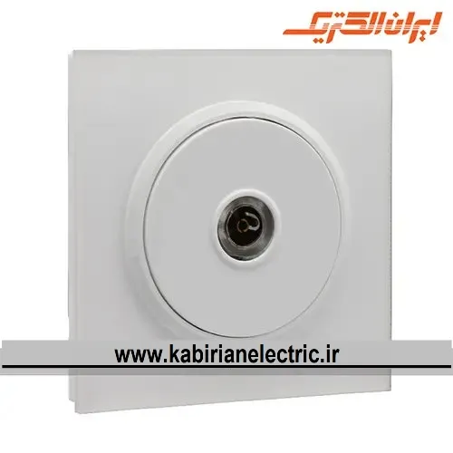 KB-001268 پریز آنتن TV اسپادانا سفید زه سفید ایران الکتریک - تصویر 1