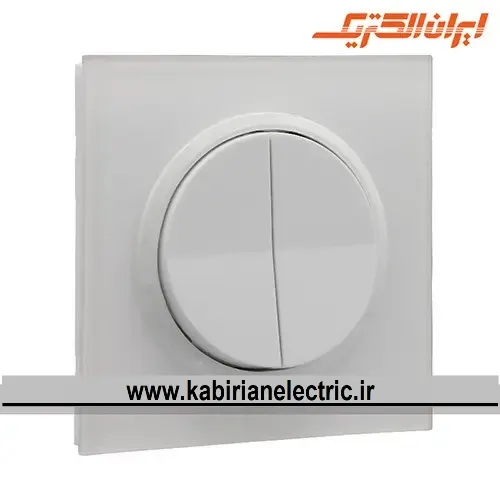 KB-001270 کلید دو پل اسپادانا سفید زه سفید ایران الکتریک - تصویر 1