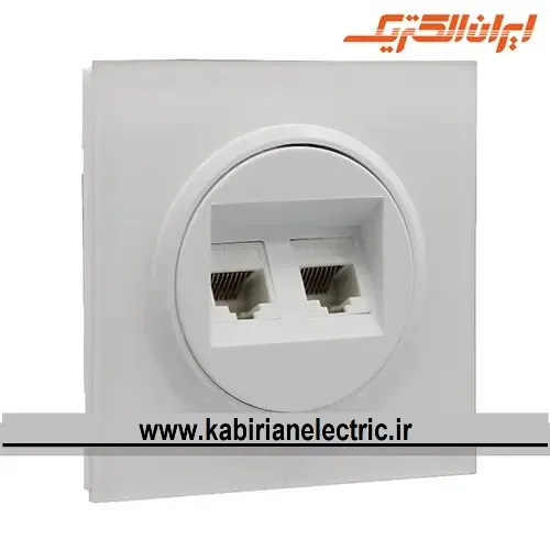 KB-001292 سوکت شبکه کامپیوتر اسپادانا سفید زه سفید ایران الکتریک - تصویر 1