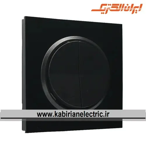 KB-001297 کلید دو پل اسپادانا مشکی زه مشکی ایران الکتریک - تصویر 1
