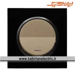 کلید تک پل اسپادانا مشکی میان بژ ایران الکتریک - تصویر 2
