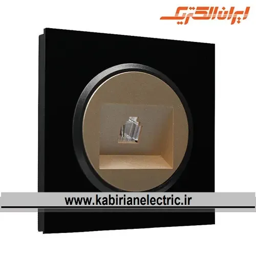KB-001329 سوکت تلفن اسپادانا مشکی میان بژ ایران الکتریک - تصویر 1