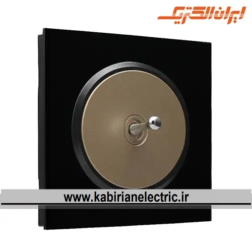 KB-001333 کلید تبدیل اهرمی اسپادانا مشکی میان بژ ایران الکتریک - تصویر 1