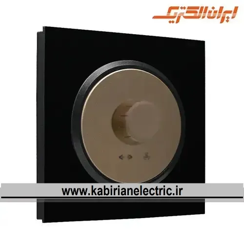 KB-001343 کلید دیمر اسپادانا مشکی میان بژ ایران الکتریک - تصویر 1