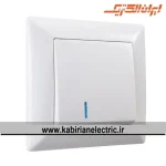 کلید تک پل الیزه سفید ایران الکتریک