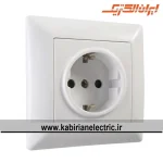 پریز برق ارتدار الیزه سفید ایران الکتریک