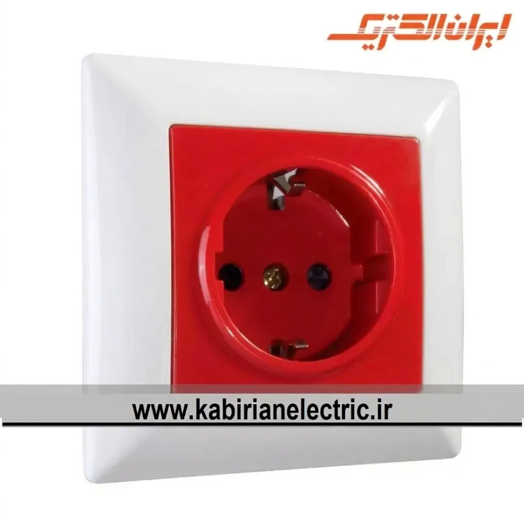 KB-001366 پریز برق UPS الیزه سفید ایران الکتریک - تصویر 1
