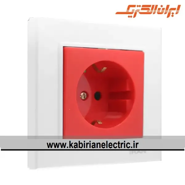 KB-001377 پریز برق UPS برلیان سفید ایران الکتریک - تصویر 1