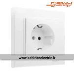 پریز برق ارت سرامیک برلیان سفید ایران الکتریک