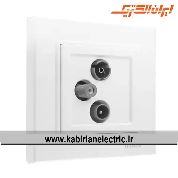 KB-001394 پریز آنتن RD-SAT-TV برلیان سفید ایران الکتریک - تصویر 1