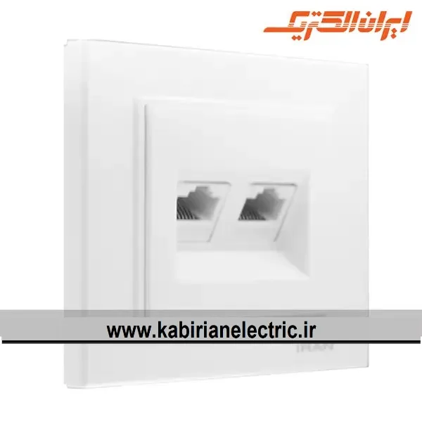 KB-001396 سوکت شبکه کامپیوتر برلیان سفید ایران الکتریک - تصویر 1