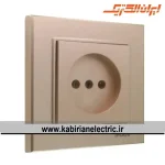 پریز برق ساده برلیان بژ ایران الکتریک