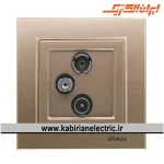 پریز آنتن RD-SAT-TV برلیان بژ ایران الکتریک - تصویر 2