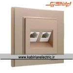 سوکت شبکه کامپیوتر برلیان بژ ایران الکتریک