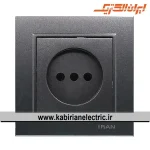 پریز برق ساده برلیان زغال سنگی ایران الکتریک
